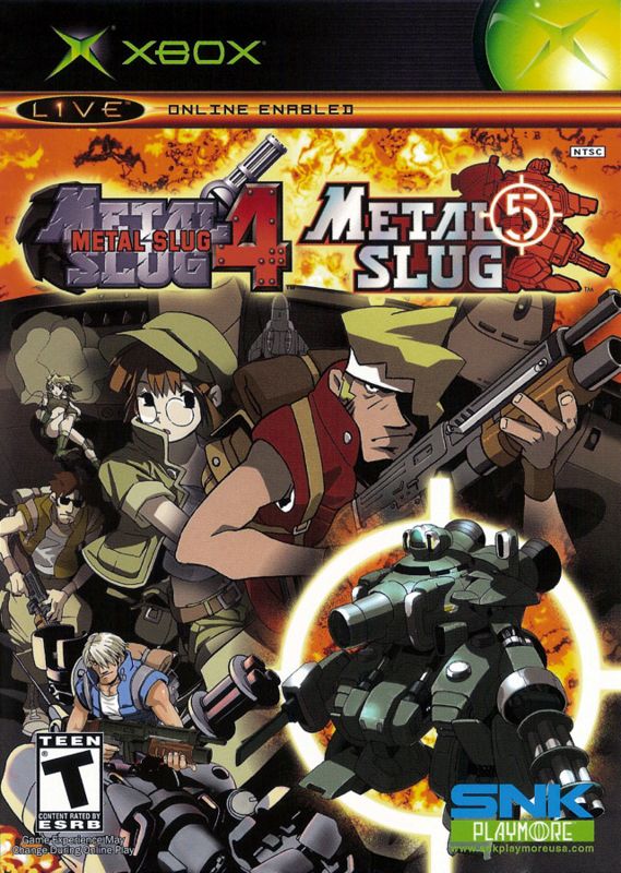 Metal Slug 4 & 5 box art for Xbox